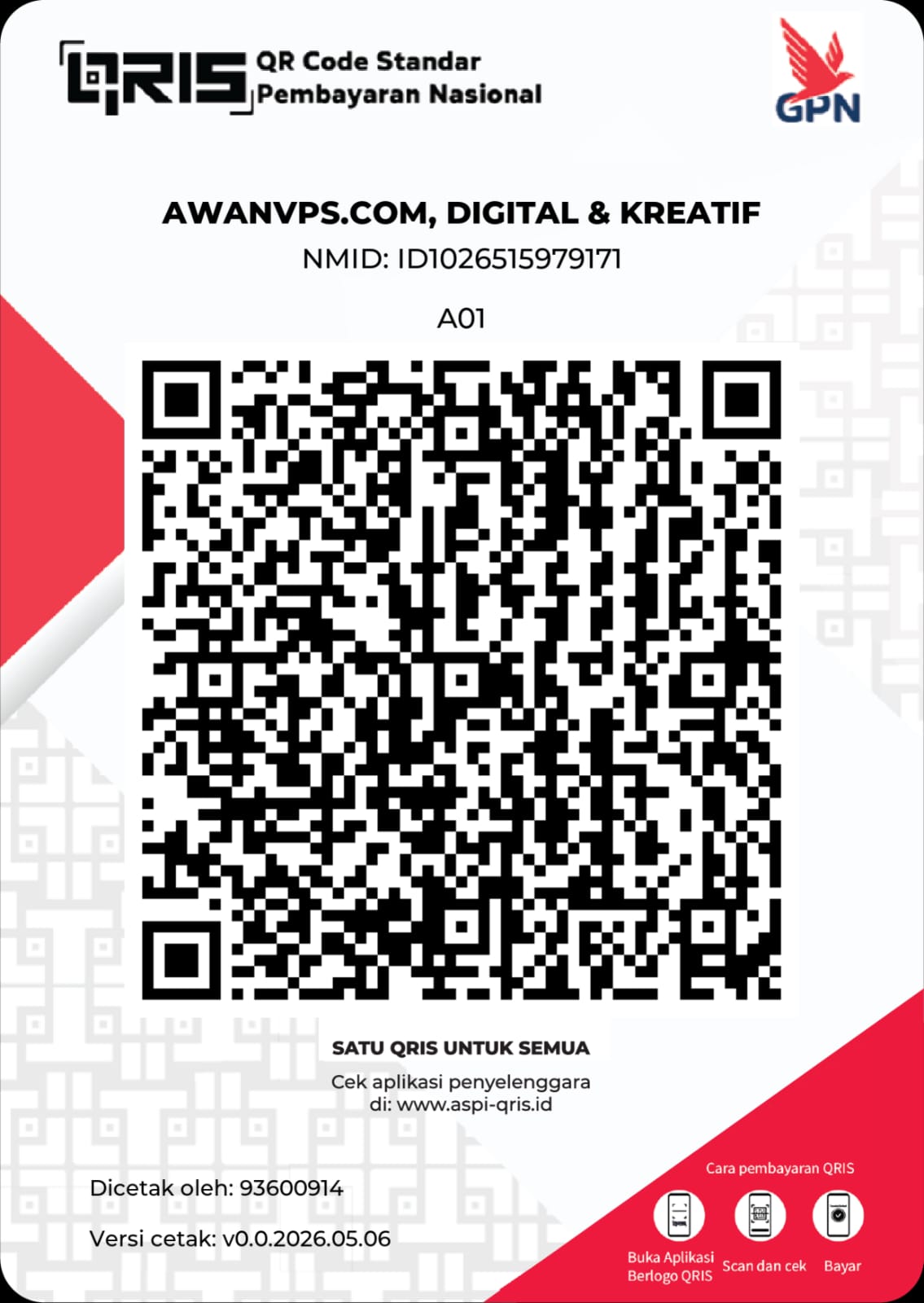 Kode QRIS resmi AwanVPS